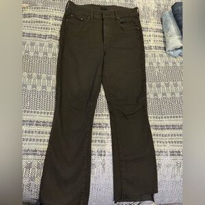 Mother insider crop step fray jeans